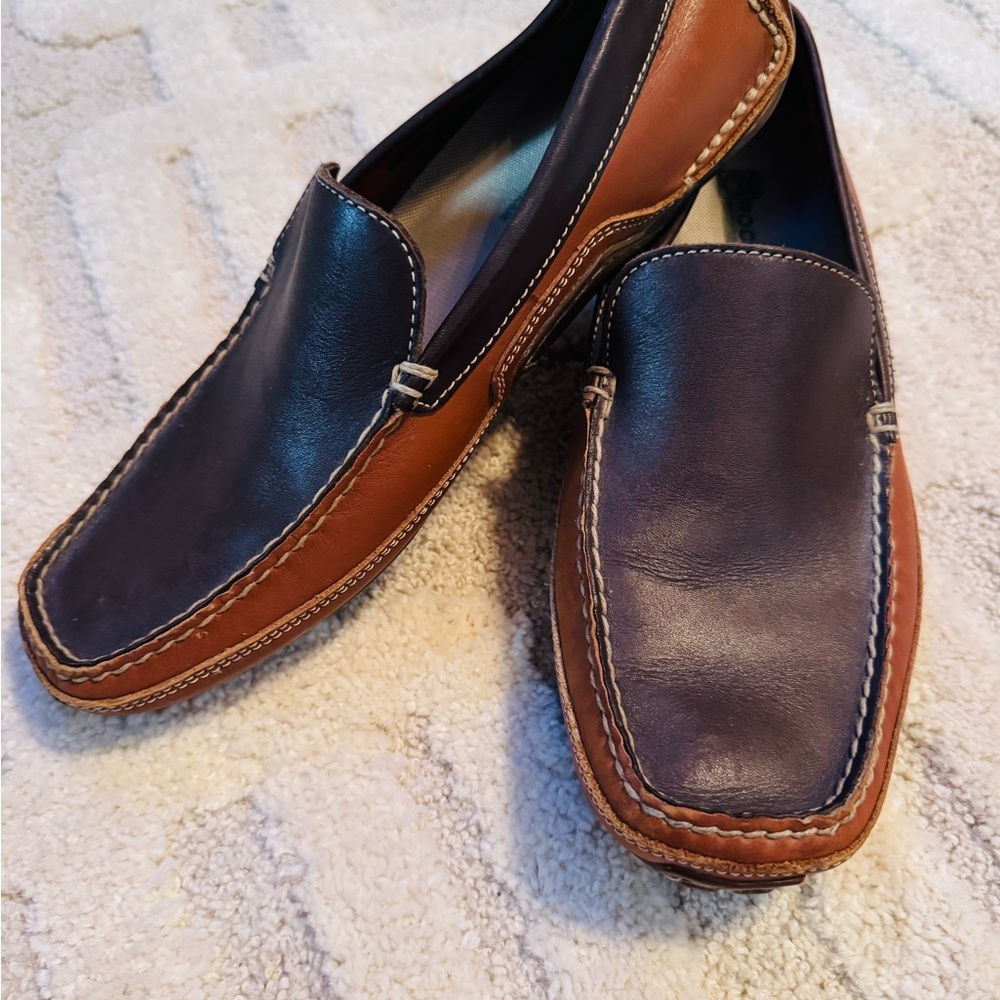 Rockport Two-Tone Brown and Black Loafers